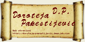 Doroteja Papestijević vizit kartica